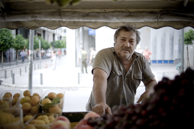 Michaël, mobiler Früchte- und Gemüsehändler
